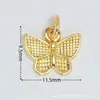 Ventas Directas de Fábrica al por Mayor en Stock Chapado Eléctrico Micro-incrustado de Cobre Serie Mariposa Libélula Joyería Accesorios para Collares DIY