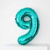 Globo de Aluminio Metalizado Digital Azul Nilo de 32 pulgadas Decoración de Cumpleaños para Niños Niños y Niñas Escenario para Fotos de Bebé de Un Año