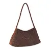 Bolso de Axila Mate Vintage 2026 Nuevo Bolso de Hombro Tejido Cuero Genuino Simple para Mujer con Cordón Versátil Bolso Cesta