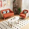 Mini sofá, apartamento pequeno, sala de estar minimalista, imóvel para alugar, apartamento, hotel, escritório, de dois lugares, sofá de couro resistente a arranhões de gato