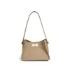 2026 Nova Bolsa Saco Estilo Coreano Design de Nicho Bolsa Cesta de Legumes Bolsa Feminina Couro Bovino Camada Superior Fecho Simples Bolsa de Ombro Único Sob o Braço