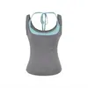 Camisola de tiras con escote halter, estilo dos piezas falso, ajustada, para mujer, verano, nuevo estilo americano, bloque de color, top corto
