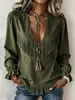 Transfronterizo europeo y americano 2026 Amazon = nueva moda de otoño e invierno para mujer, top elegante de color liso con diseño de flecos