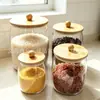 Frasco de almacenamiento transparente PET multiusos para nueces, granos y productos secos, recipiente de almacenamiento de alimentos sellado y a prueba de humedad