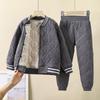 Artefacto de Uniforme Escolar para Niños Otoño e Invierno Nuevo Acolchado de Algodón de Tres Capas Abrigo de Algodón para Niños Forrado de Felpa y Engrosado Capa Interior Chaqueta Acolchada de Algodón para Niñas Categoría a