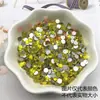 Pedrería de color SS30 de fondo plano 6.5 mm redonda de color mixto para decoración de uñas, decoración de fundas de teléfono, kit de material DIY, cadena de hierro