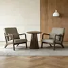 Sillón individual estilo retro, juego para balcón con dos sillas y una mesa, combinación de mesa y silla para zona de asientos de cafetería y tienda de té de burbujas