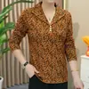 Blusa feminina elegante e versátil de manga comprida com gola alta, perfeita para usar em camadas no outono.. Estilo novo, plus size, modelador e estiloso, projetado para mulheres de meia-idade e idosas