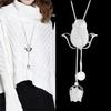 Venta al por mayor de fábrica cadena larga para suéter accesorios para puestos accesorios para tiendas de ropa colgante colgante de collar de alta calidad