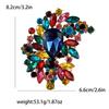 Broche grande de cristal de aleación de alta calidad, muy vendido en África, estilo vintage, para mujer, cárdigan, chal, ramillete, flor, joyería.