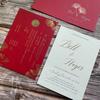 600g Papel de Algodón Letterpress Impresión Letterpress Estilo Hong Kong Doble Cara Dorado Invitación Tarjeta de Invitación Personalización