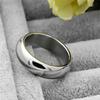 Owello Popular Anillo Liso para Hombre Joyería de Acero Anillo Único de Perla Pulida Accesorio de Mano Resistente Moda Creativa