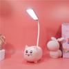 Lámpara de escritorio pequeña LED, protección para los ojos, estudio, dormitorio de estudiantes, lámpara de noche, USB, recargable, lectura, lindos dibujos animados para niños