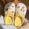 Jaja agujero zapatos accesorios divertidos lindos bocadillos zapatos DIY decoraciones hebilla de zapato desmontable zapato tridimensional flor