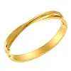 Estilo Británico Retro Nicho Elegante Accesible Lujo Joyería Diseño Geométrico Acero de Titanio Chapado en Oro Versátil Pulsera Europeo y Americano