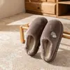 Pantuflas de Felpa de Algodón para Hombre 2026 Nuevo Estilo Otoño/Invierno para Interiores Hogar Suela Gruesa Antideslizantes Cálidas Pantuflas de Piel para Mujer