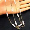 Yatong Joyería Cadena de Moda Personalizada Diseño Original Perlas de Imitación de Concha Pulsera Cadena para Clavícula Versión Alta Material de Cobre
