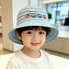 Sombrero de Pescador para Niños Parche de Tela Patchwork Niños y Niñas Protección Solar de Verano Ala Ancha Sombrero de Cubo Estilo Coreano Sombrero de Viaje para Bebé