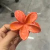 Presilha de cabelo fofa e elegante para cabelos grossos, tamanho grande, pinça de tubarão em formato de coração com franjas, presilha de garra com laço vintage