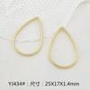 Accesorios de Joyería de Aleación DIY Colgante Chapado en Oro de 14K Pulsera Colgante Doble Simple Aretes Patrón Geométrico Colgante con Forma Especial