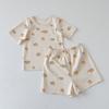 Xg Verano Transfronterizo Popular Ropa de Casa para Niños Conjunto de Pijama para Niños Traje de Algodón Puro de Manga Corta para Niños Pequeños y Medianos