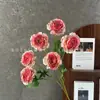 Flores artificiais, 6 cabeças de peônia, arranjos florais de casamento, decorações de casamento, centros de mesa para corredor, decoração suave, paisagismo, atacado para exportação