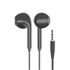 Fones de Ouvido Ping'Er Semi-In-Ear com Plug Macio Redondo de 3,5mm Adequados para Smartphones, Jogos, Ouvir Música com Microfone, Fones de Ouvido com Graves Pesados