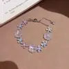 Pulseira de Flor de Zircônia Suave de Verão Leve Luxo Sensação de Alta Qualidade Pulseira para Mulheres Exquisite Nicho Versátil para o Dia a Dia Joia de Mão