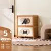 Zapatero Multicapa para Entrada de Casa con Puerta, Almacenamiento Integrado de Zapatero, Montado en Pared, Interior, Bonito Pasillo Habitación de Alquiler