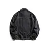 Ropa Vintage 25 Otoño Nuevo Tendencia Retro Japonesa Lavado Flecos Casual Chaqueta de Mezclilla Abrigo para Pareja de Hombres