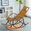 Mecedora, Sillón reclinable, Silla de ratán para adultos, Balcón para la hora del almuerzo, Silla de ocio para el hogar, Adecuada para dormir, Sala de estar, Silla de ocio para personas mayores