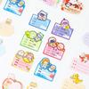 Pegatinas con nombre de mascota, pegatinas impermeables de dibujos animados, pegatinas con nombre de estudiante, pegatinas para niños, pegatinas de papelería escritas a mano