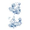 Pegatinas de tatuaje semipermanentes de hierbas rojas netas, resistentes al agua y al sudor durante 15 días, se pueden vender directamente desde fábrica.