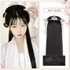 Peluca Hanfu con Diadema Integrada, Peinado Recogido Estilo Antiguo, Base de Peluca Tradicional para Peinado Hanfu de la Dinastía Ming