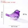 Adorno Artesanal de Vidrio Esmaltado Pájaro Urraca Animal Simulado para Decoración de Escritorio de Coche y Oficina para Comercio Exterior Transfronterizo