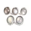 Jingdian Jewelry Caja Mágica Ovalada Luz de Luna Gris Natural Accesorios para Pulsera Colgante de Joyería DIY Productos Semiacabados Al por Mayor