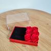 Fábrica em estoque Caixa de Joias Acrílica 6 Padrão de Flores Caixa de Joias Transparente Par Anel Pingente Pulseira Caixa para Pulseira