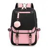 Mochila versátil y moderna de estilo coreano, ligera, duradera, para la escuela, el trabajo y actividades al aire libre, con colores contrastantes para niñas