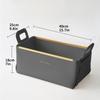 Caja de almacenamiento de escritorio de cuero, caja de cosméticos para el cuidado de la piel, caja coleccionable, cesta plegable de PU para guardar ropa, juguetes y libros.