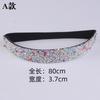 Cinturón ancho elástico de diamantes de imitación brillantes con incrustaciones de diamantes completos, cinturón elástico de moda de cristal para mujer que combina con todo