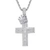 Colgante Europeo y Americano Corona Nueva Cruz Hip-Hop Cuadrado Redondo Zircón Micro-Incrustado Retro Personalizado Joyería Hip-Hop para Hombres y Mujeres