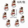 Navidad Transfronteriza Popular Tarjeta de Copa de Vino Papá Noel Gorro de Navidad Caperucita Roja Tarjeta de Vaso de Papel Set de 10 Piezas Tarjeta de Cuerno de Reno