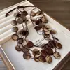 Collar de Borlas Redondas de Cáscara de Coco Tejidas, Estilo Sencillo de Vacaciones, Cadena Elegante para Clavícula, Joyería Personalizada de Gama Alta de Nicho