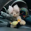 Urso de pelúcia criativo boneco de desenho animado decoração de limpador de para-brisa de carro pisca-alerta do carro enfeites de carro