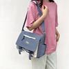 Bolsa Transversal Feminina Estilo Academia Fofa Coreana Grande Capacidade Bolsa Mensageiro para Estudante de Campus Bolsa para Deslocamento e Viagem