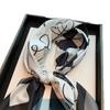 Bufanda decorativa de estilo occidental para mujer, de seda, cuadrada, pequeña, estilo coreano, primavera y otoño