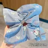 Novo lenço quadrado estilo coreano para cabelo, elástico de cabelo estiloso, faixa elástica para tranças, acessório de cabelo scrunchie estilo floresta para meninas