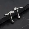 Arete de Pez Koi con Hebilla de Tornillo para Mujer Pie de Plata Esterlina S999 Nuevo Estilo Más Vendido Único Nuevo Estilo Chino