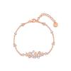 Pulsera de rueda de la fortuna con estrella y luna para mujer plata esterlina S925 diseño de circón nicho con sentido del diseño no fácil de desvanecer joyería de plata al por mayor