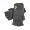 Luvas Quentes de Lã Tricotadas Estilo Coreano de Meio Dedo para Escrever no Inverno, Homens e Mulheres, Equitação, à Prova de Frio, Casal